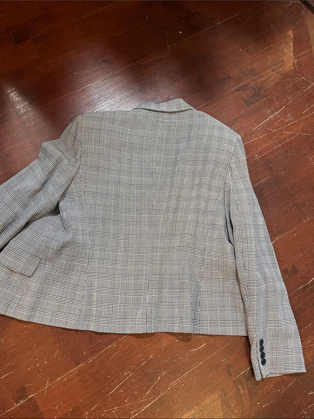 Lauren Ralph Lauren Gray and Black Glen Plaid Blazer - Picture 6 of 9